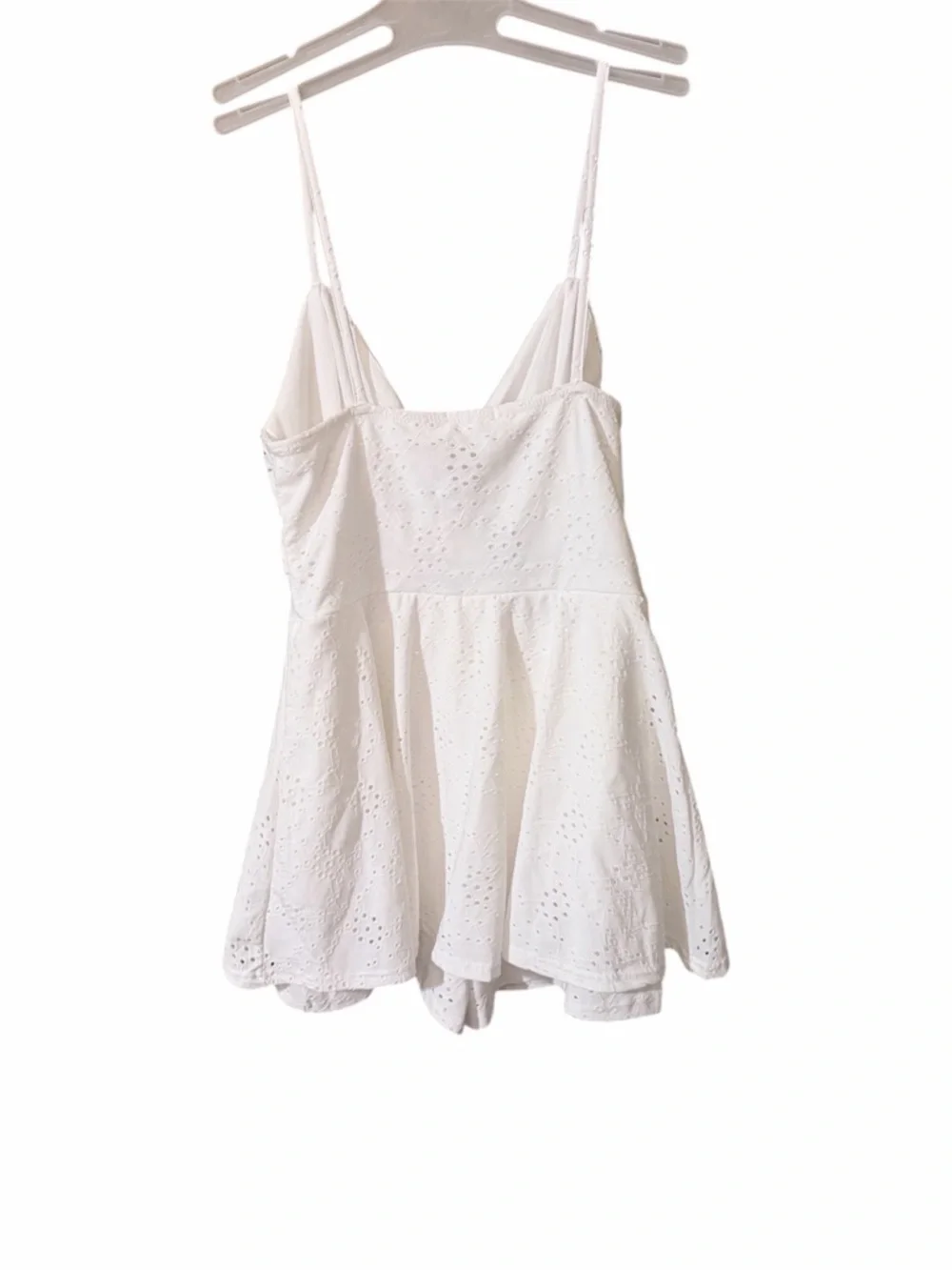 Rue21‎ White Eyelet Lace Surplice Romper